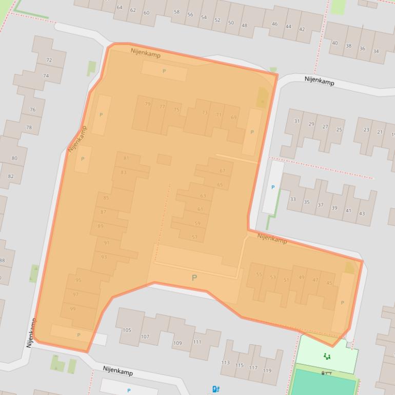 Kaart van postcodegebied 6651HH.