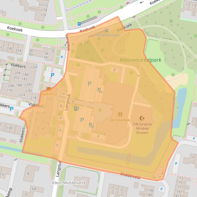 Kaart van postcodegebied 6651HZ.