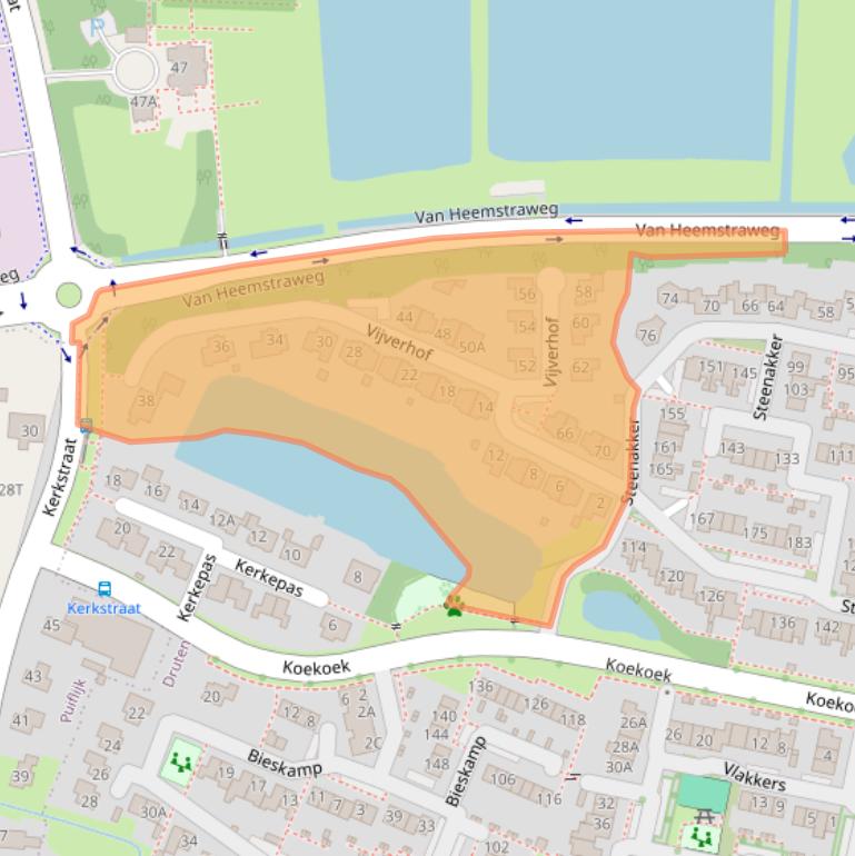 Kaart van postcodegebied 6651JT.