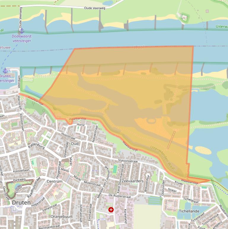 Kaart van postcodegebied 6651KA.