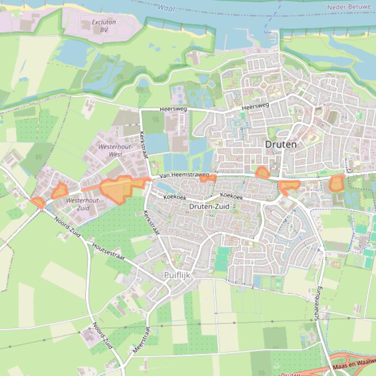 Kaart van postcodegebied 6651KH.