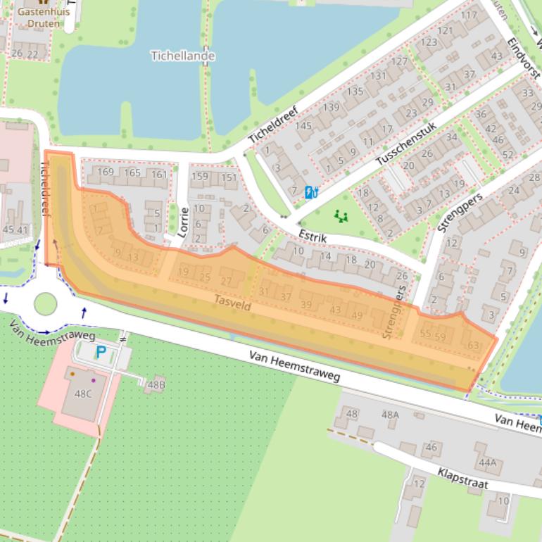 Kaart van postcodegebied 6651SN.