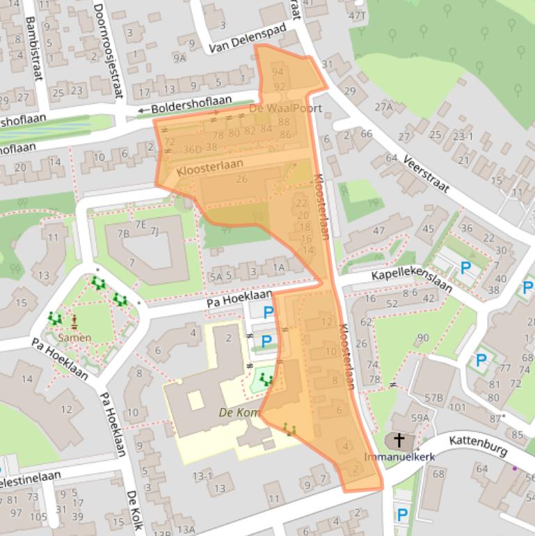 Kaart van postcodegebied 6651TL.