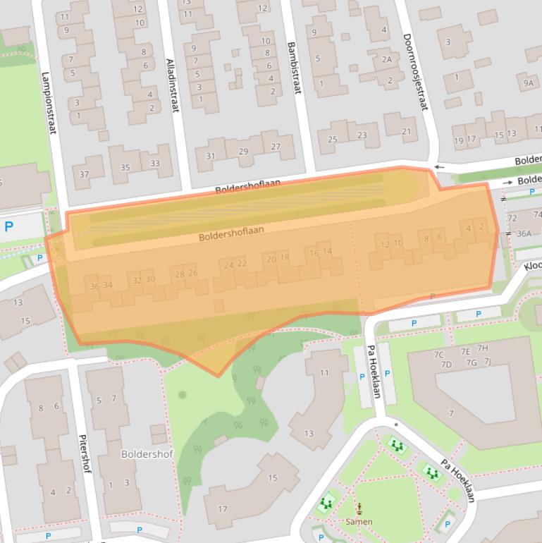 Kaart van postcodegebied 6651TR.