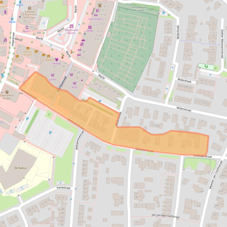 Kaart van postcodegebied 6651XZ.
