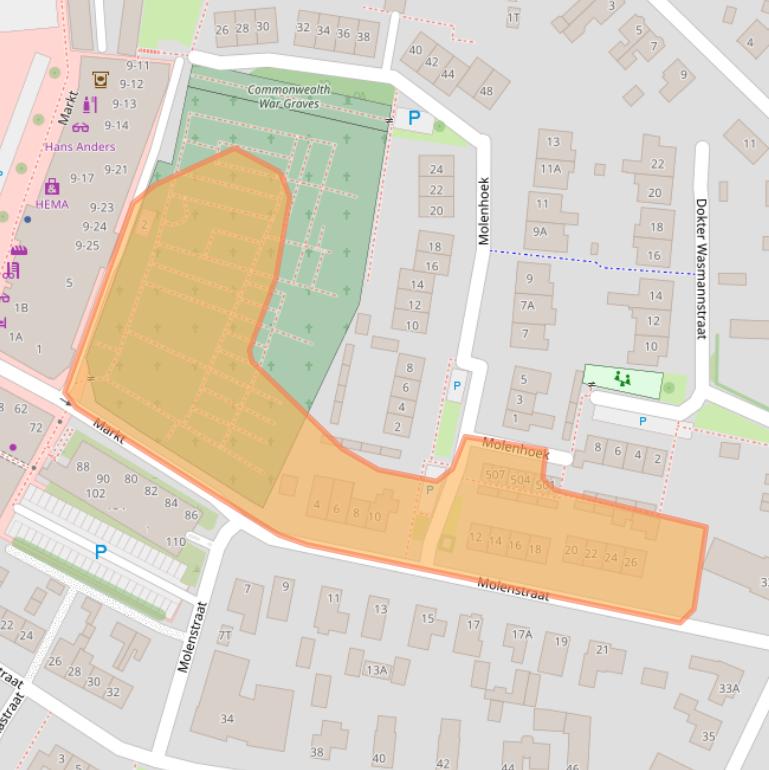 Kaart van postcodegebied 6651ZB.