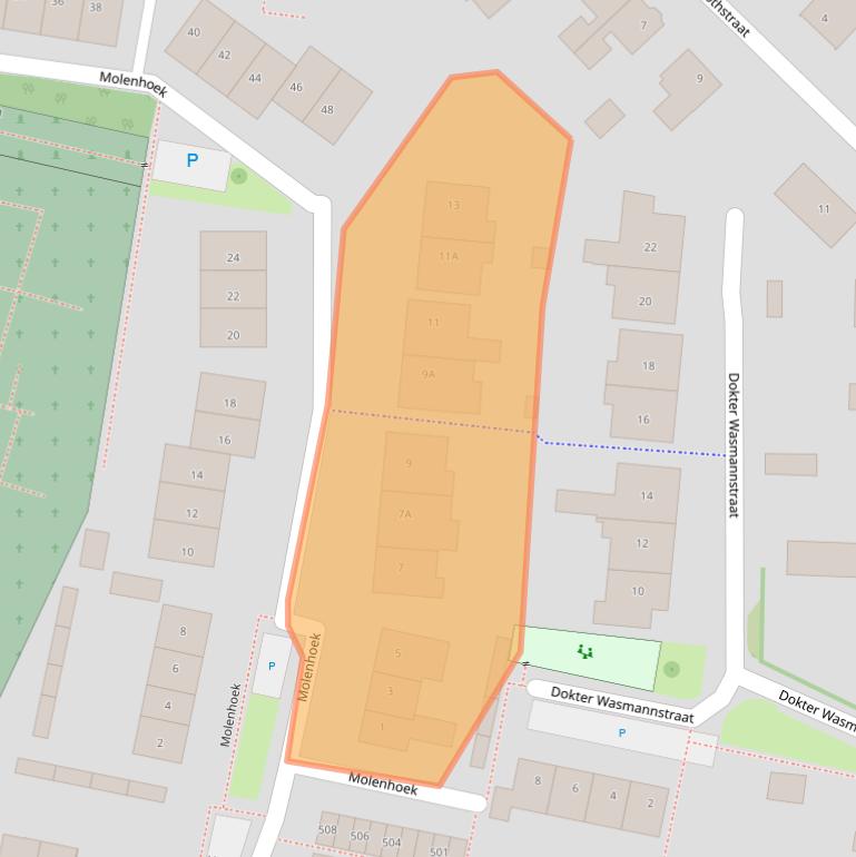 Kaart van postcodegebied 6651ZC.