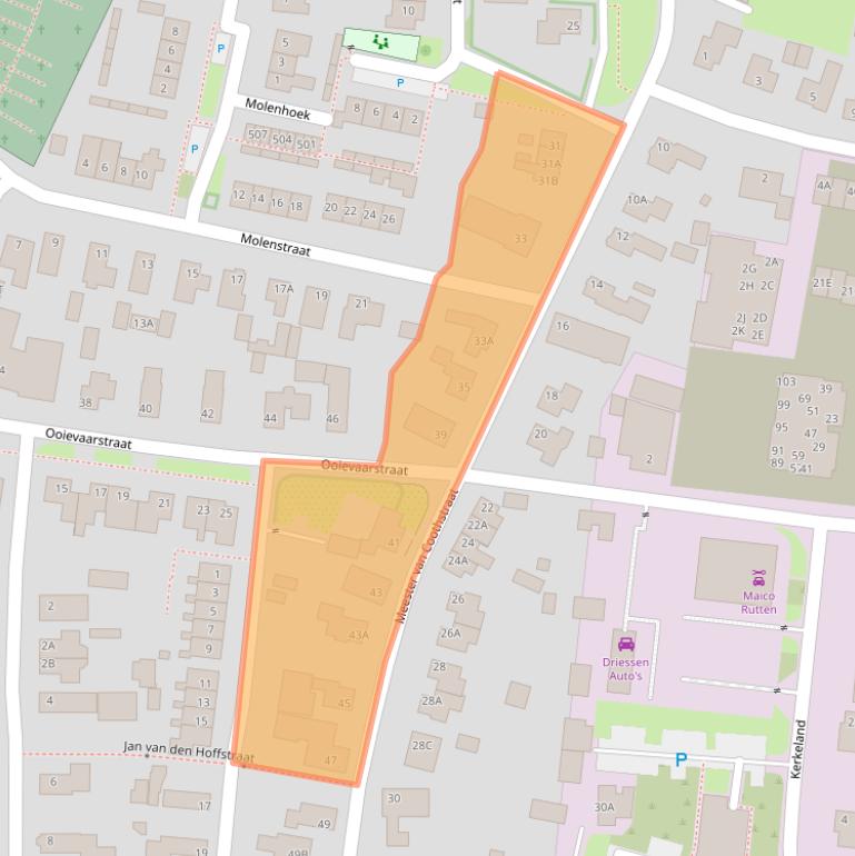Kaart van postcodegebied 6651ZG.