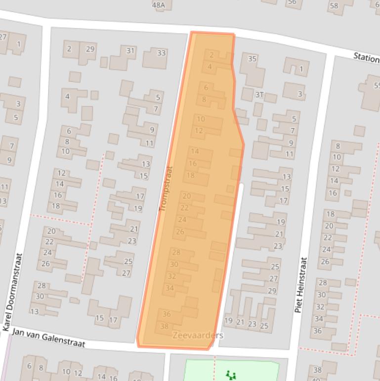 Kaart van postcodegebied 6651ZP.
