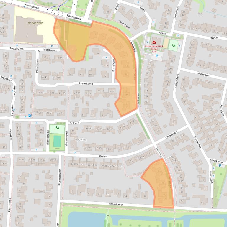 Kaart van postcodegebied 6652BG.