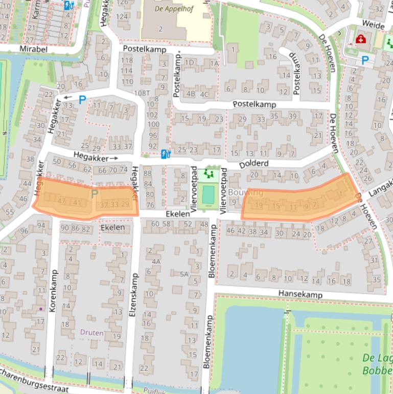 Kaart van postcodegebied 6652DA.