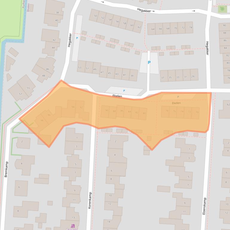 Kaart van postcodegebied 6652DD.