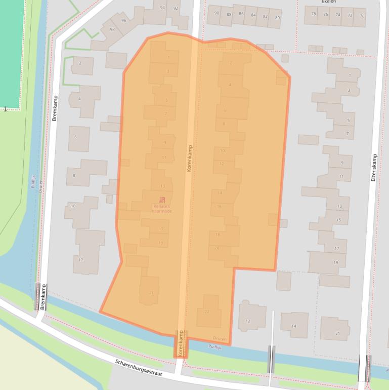 Kaart van postcodegebied 6652DG.