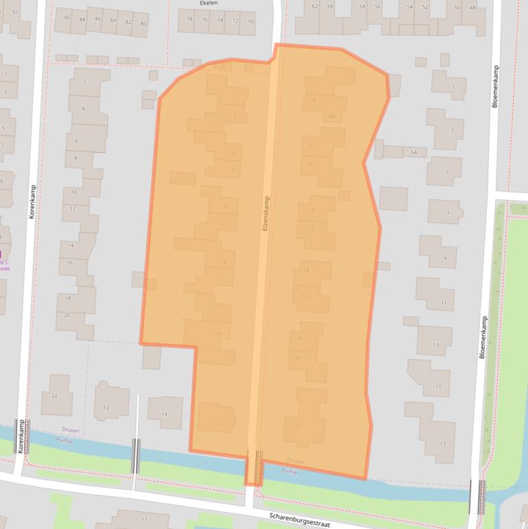 Kaart van postcodegebied 6652DH.