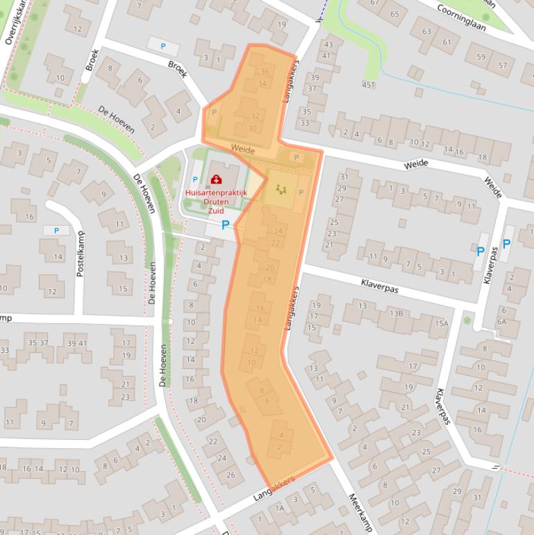 Kaart van postcodegebied 6652ED.