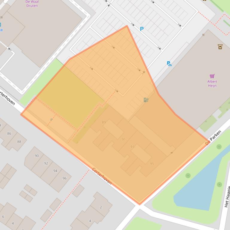 Kaart van postcodegebied 6652GX.