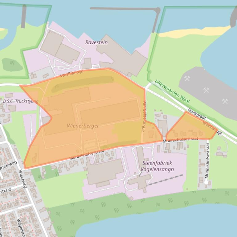 Kaart van postcodegebied 6653AD.