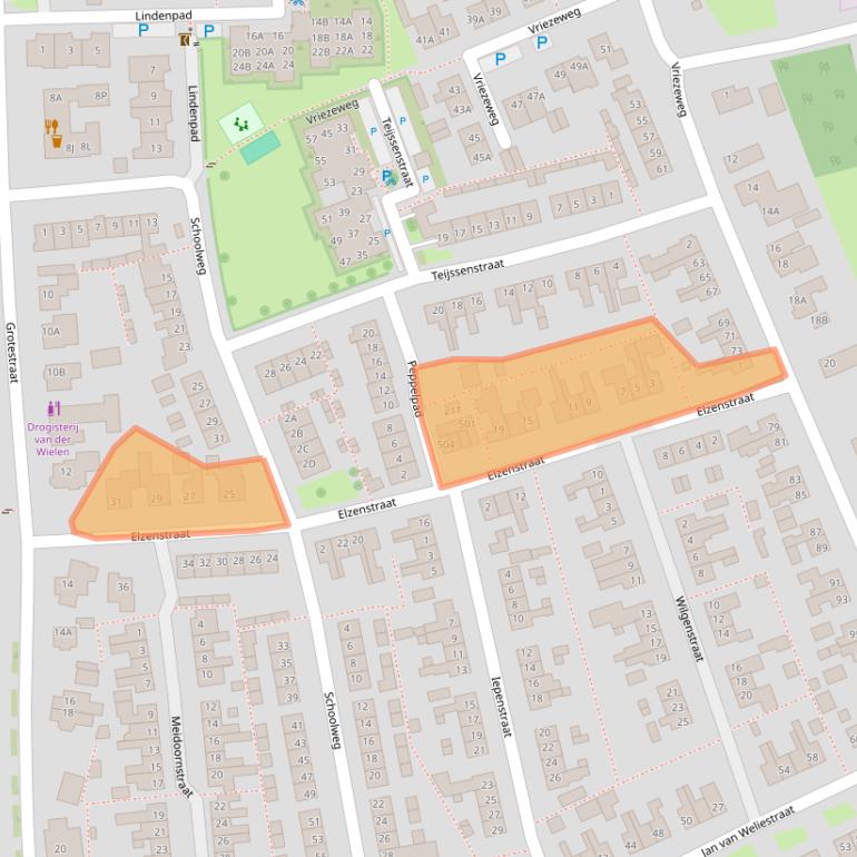 Kaart van postcodegebied 6653AR.