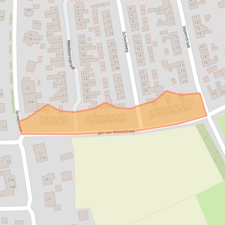 Kaart van postcodegebied 6653BG.