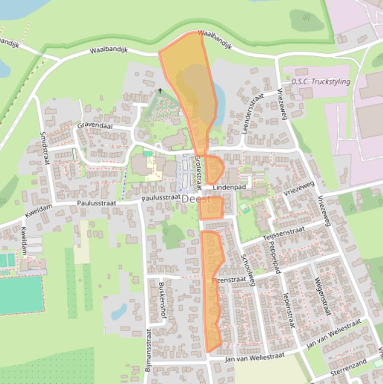 Kaart van postcodegebied 6653BL.