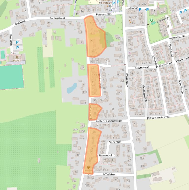Kaart van postcodegebied 6653BV.