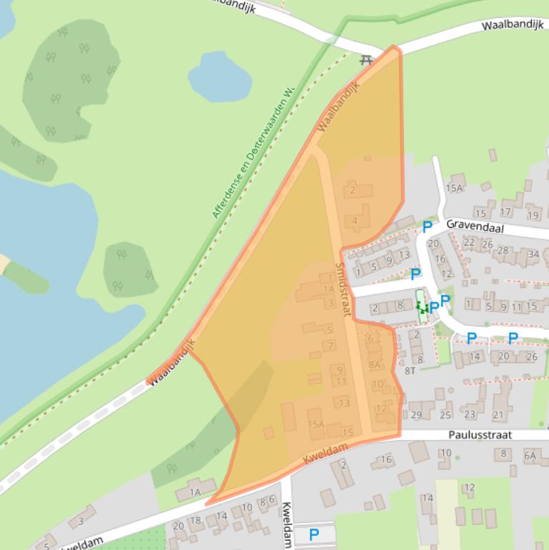 Kaart van postcodegebied 6653BX.