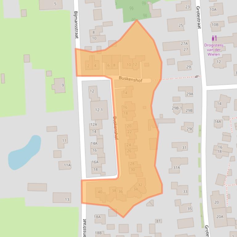 Kaart van postcodegebied 6653CA.