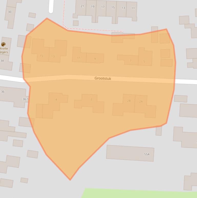 Kaart van postcodegebied 6653CE.