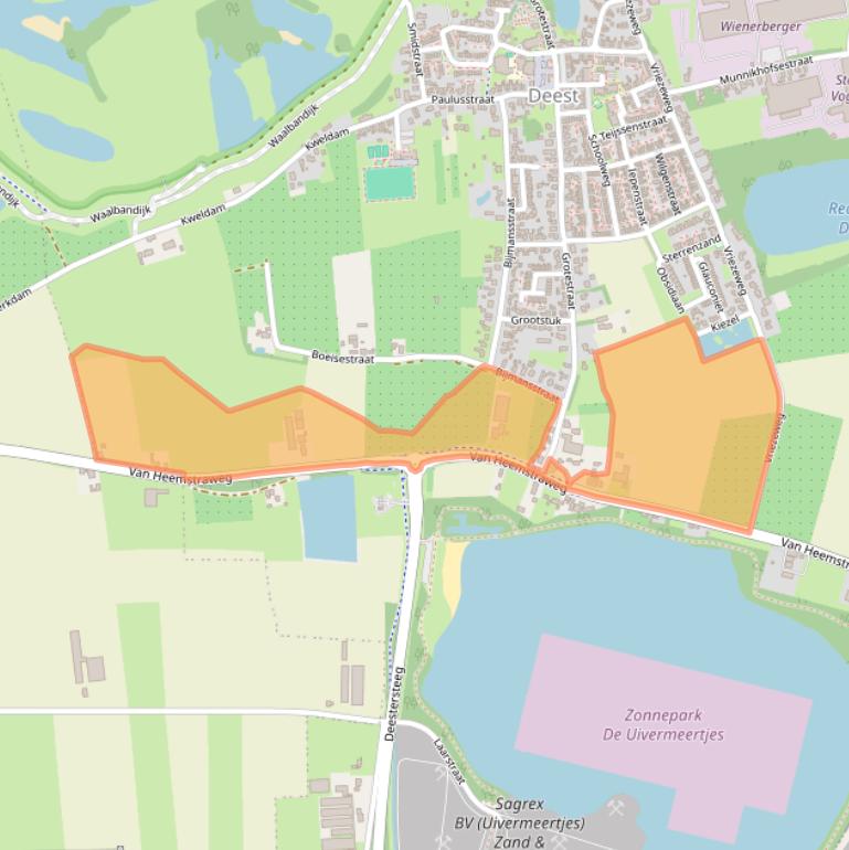 Kaart van postcodegebied 6653KA.