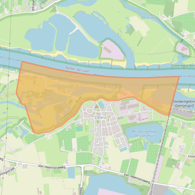 Kaart van postcodegebied 6653KD.