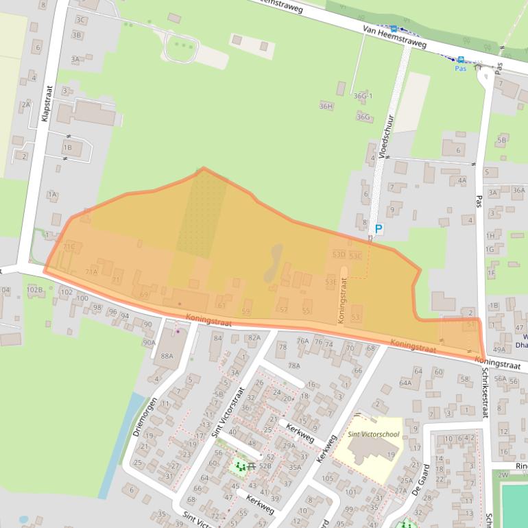 Kaart van postcodegebied 6654AB.