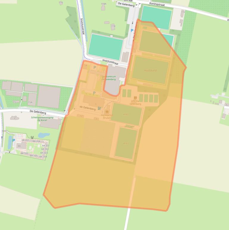 Kaart van postcodegebied 6654AZ.