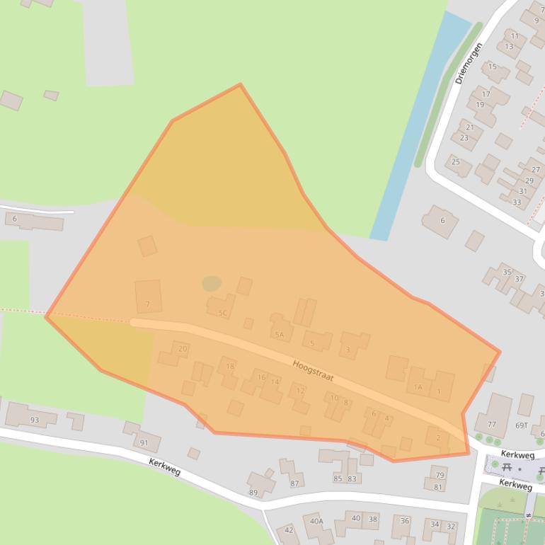 Kaart van postcodegebied 6654BA.