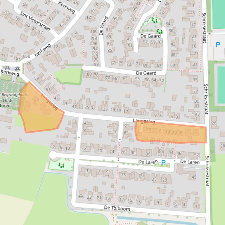 Kaart van postcodegebied 6654BD.