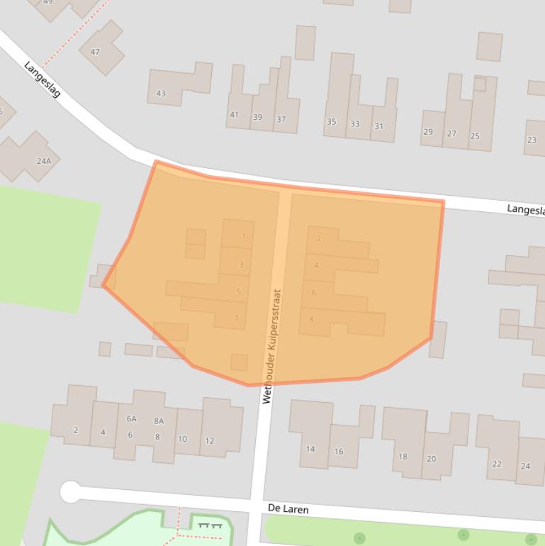 Kaart van postcodegebied 6654BG.