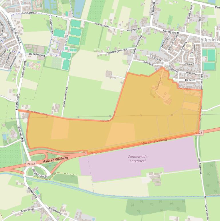 Kaart van postcodegebied 6654BH.