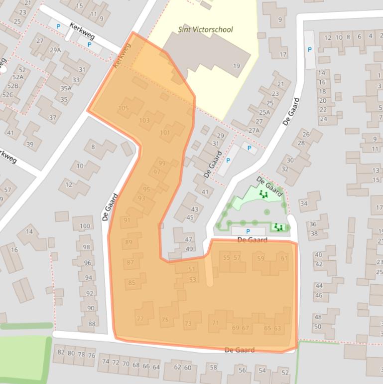 Kaart van postcodegebied 6654BN.