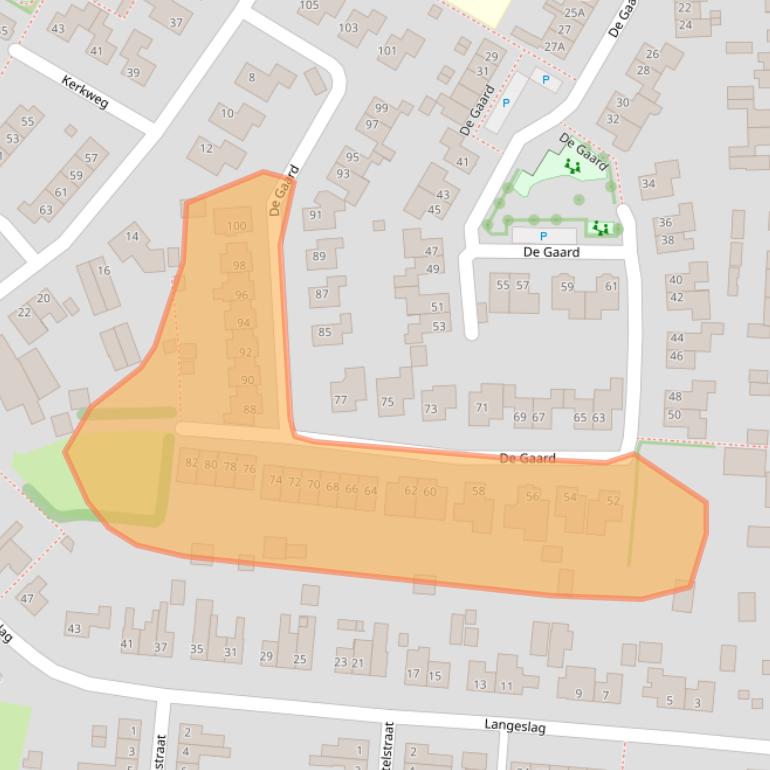 Kaart van postcodegebied 6654BP.