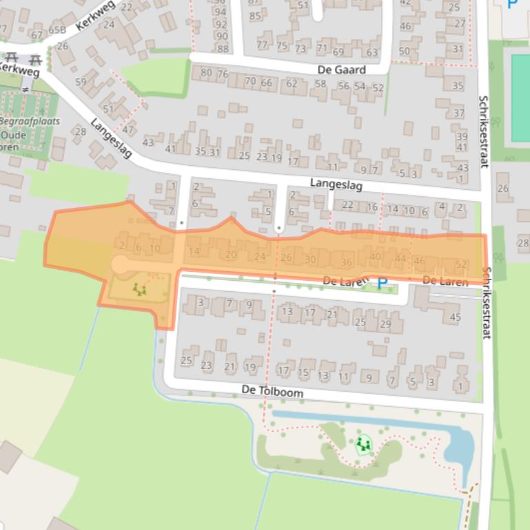 Kaart van postcodegebied 6654BS.
