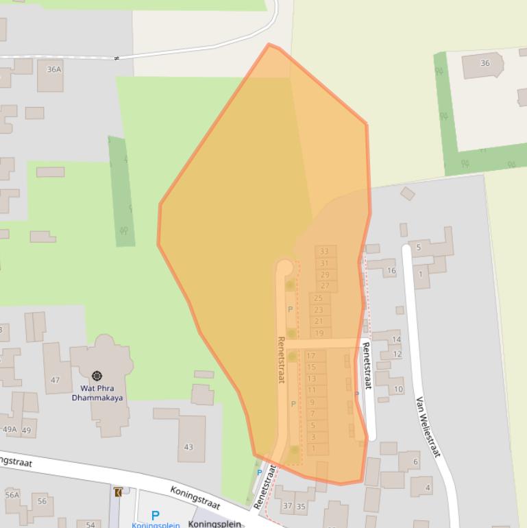 Kaart van postcodegebied 6654CB.