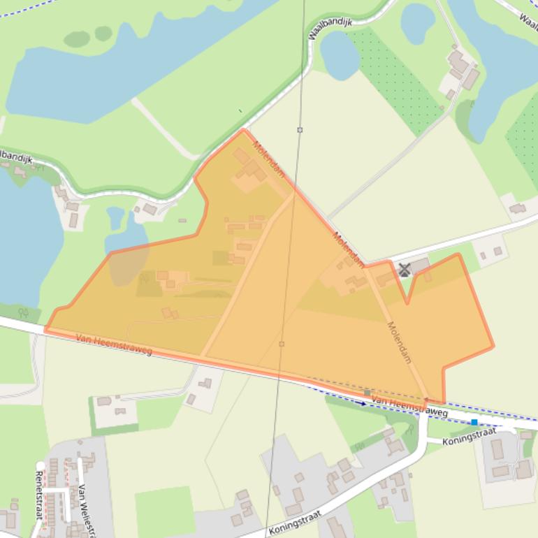 Kaart van postcodegebied 6654KA.