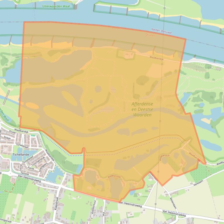 Kaart van postcodegebied 6654KC.