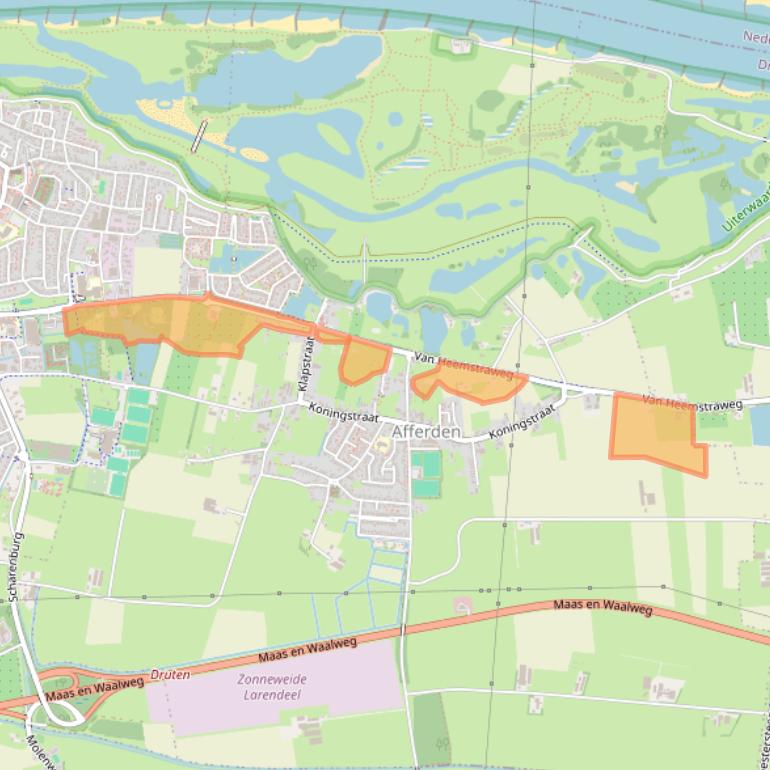 Kaart van postcodegebied 6654KE.