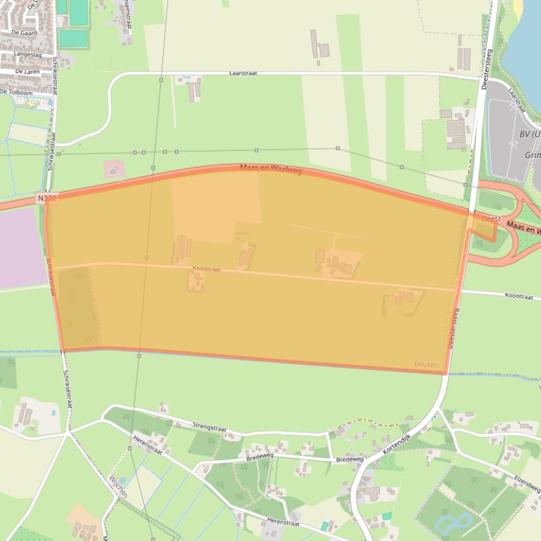 Kaart van postcodegebied 6654KH.