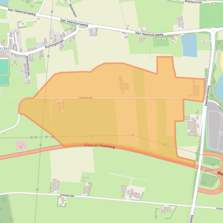 Kaart van postcodegebied 6654KJ.