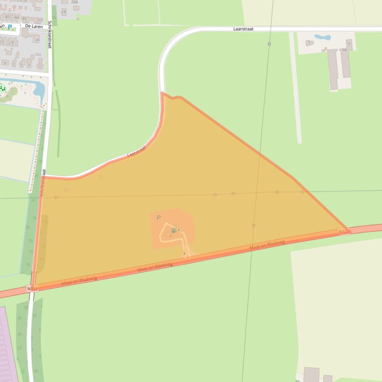 Kaart van postcodegebied 6654KK.