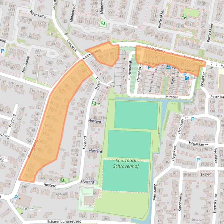 Kaart van postcodegebied 6655AB.