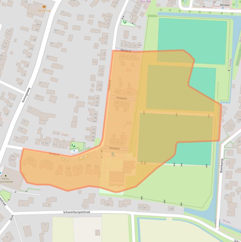 Kaart van postcodegebied 6655AE.