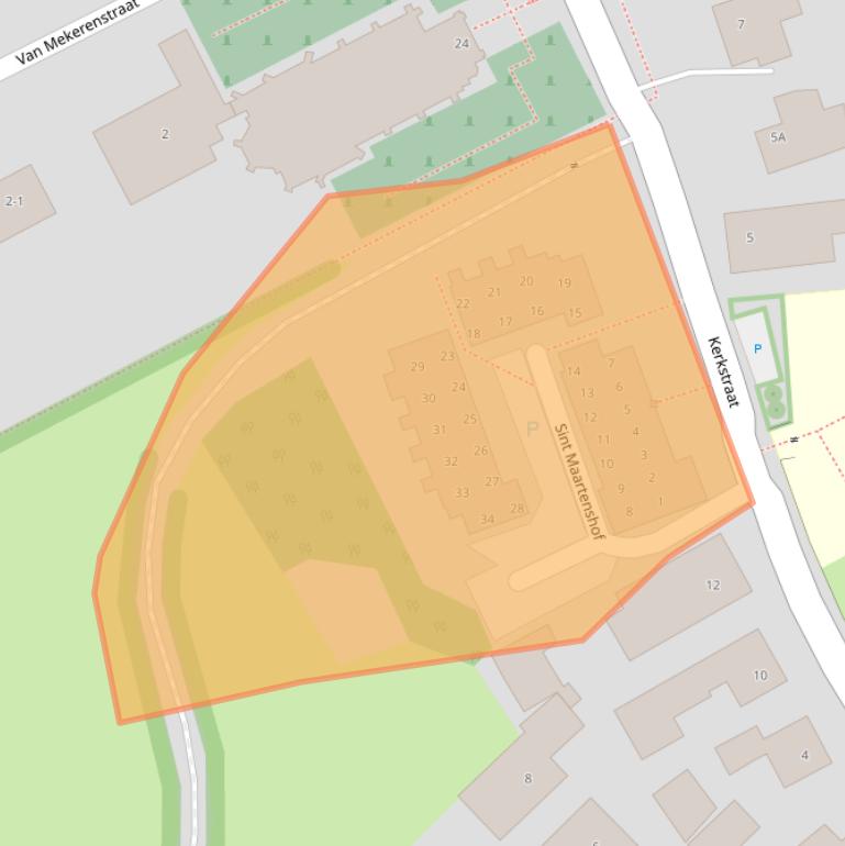 Kaart van postcodegebied 6655AZ.