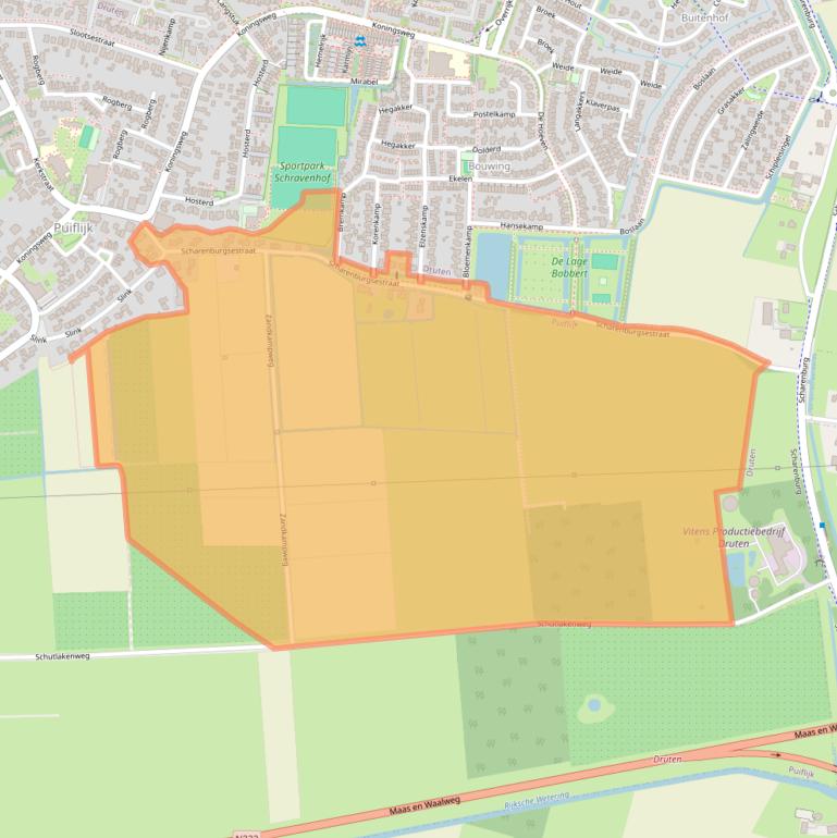 Kaart van postcodegebied 6655KE.